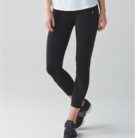 Lululemon Inspire Tight II Black (Laser Cut) Size 4 - Picture 1 of 7